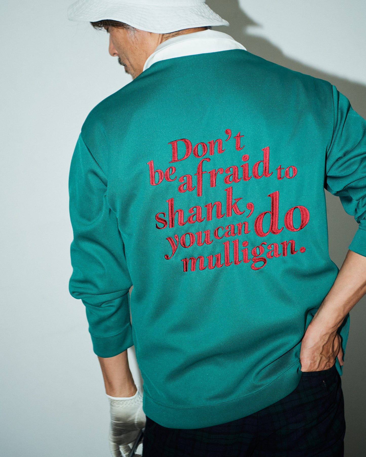 Layered Knit Cardigan / Green