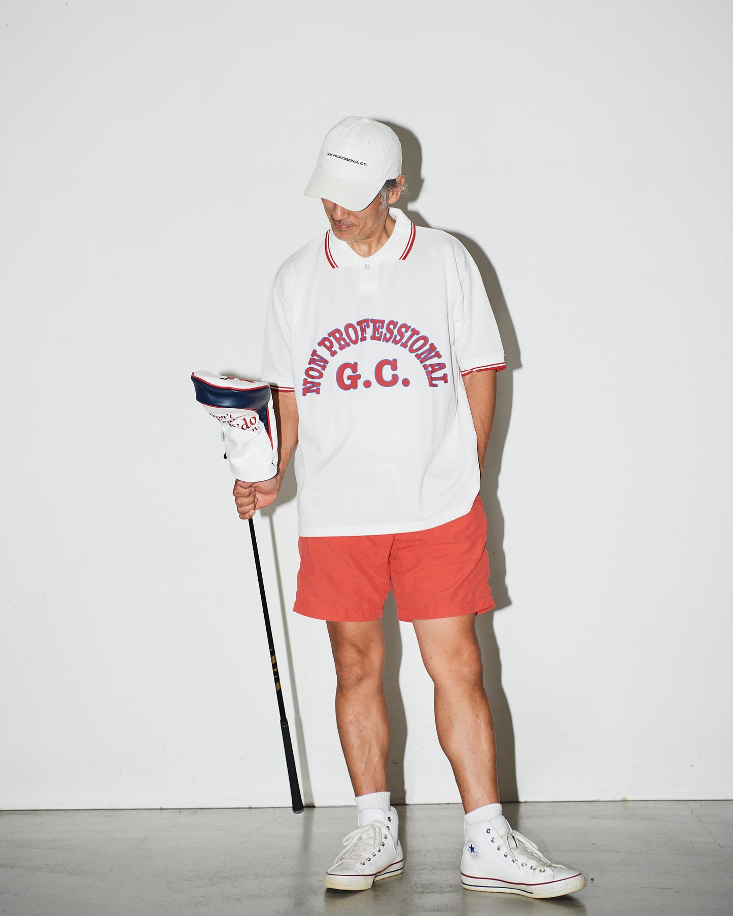 Classic Polo Shirt / White & Red