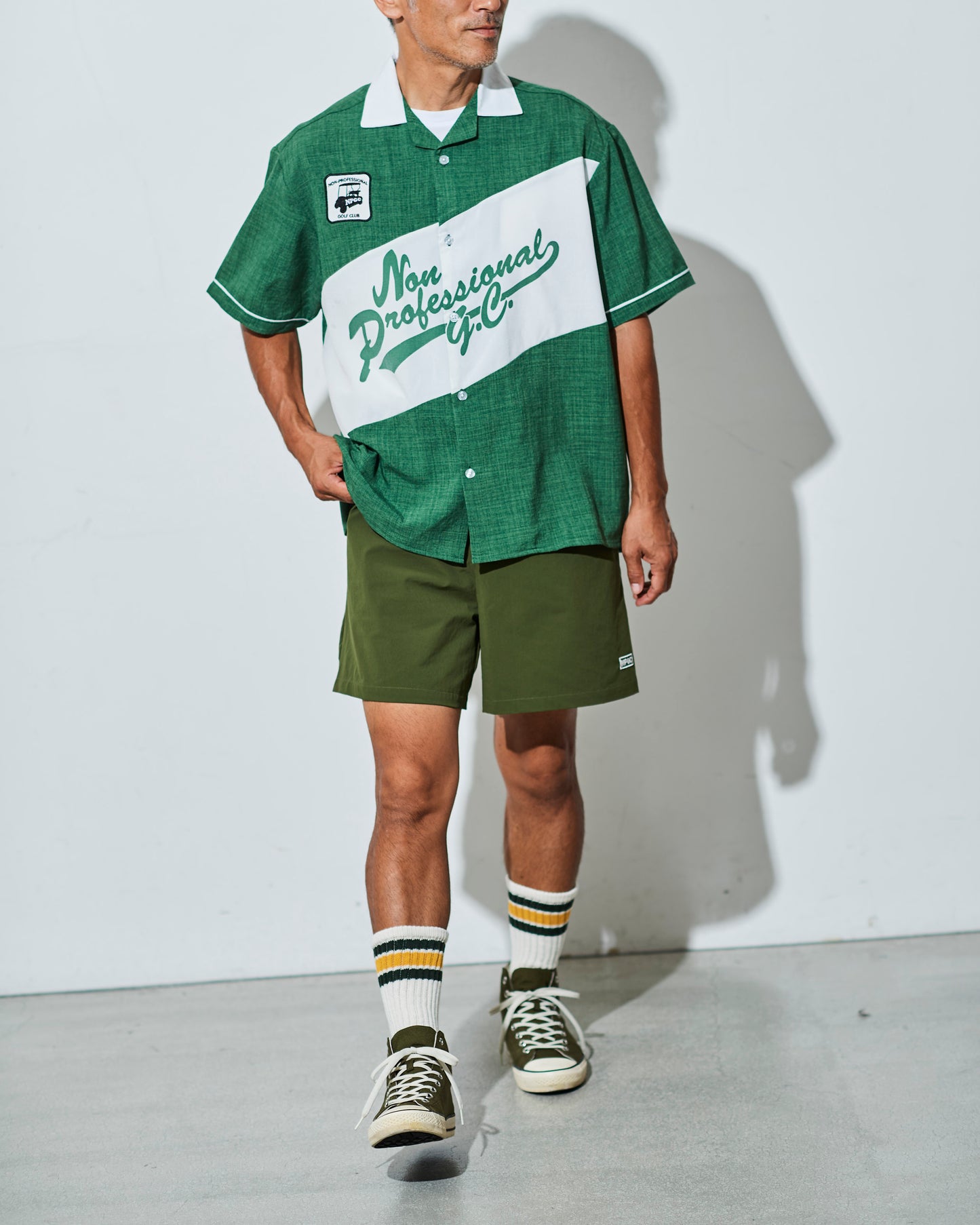 Bowling Shirt / Green & White(Limited Color)