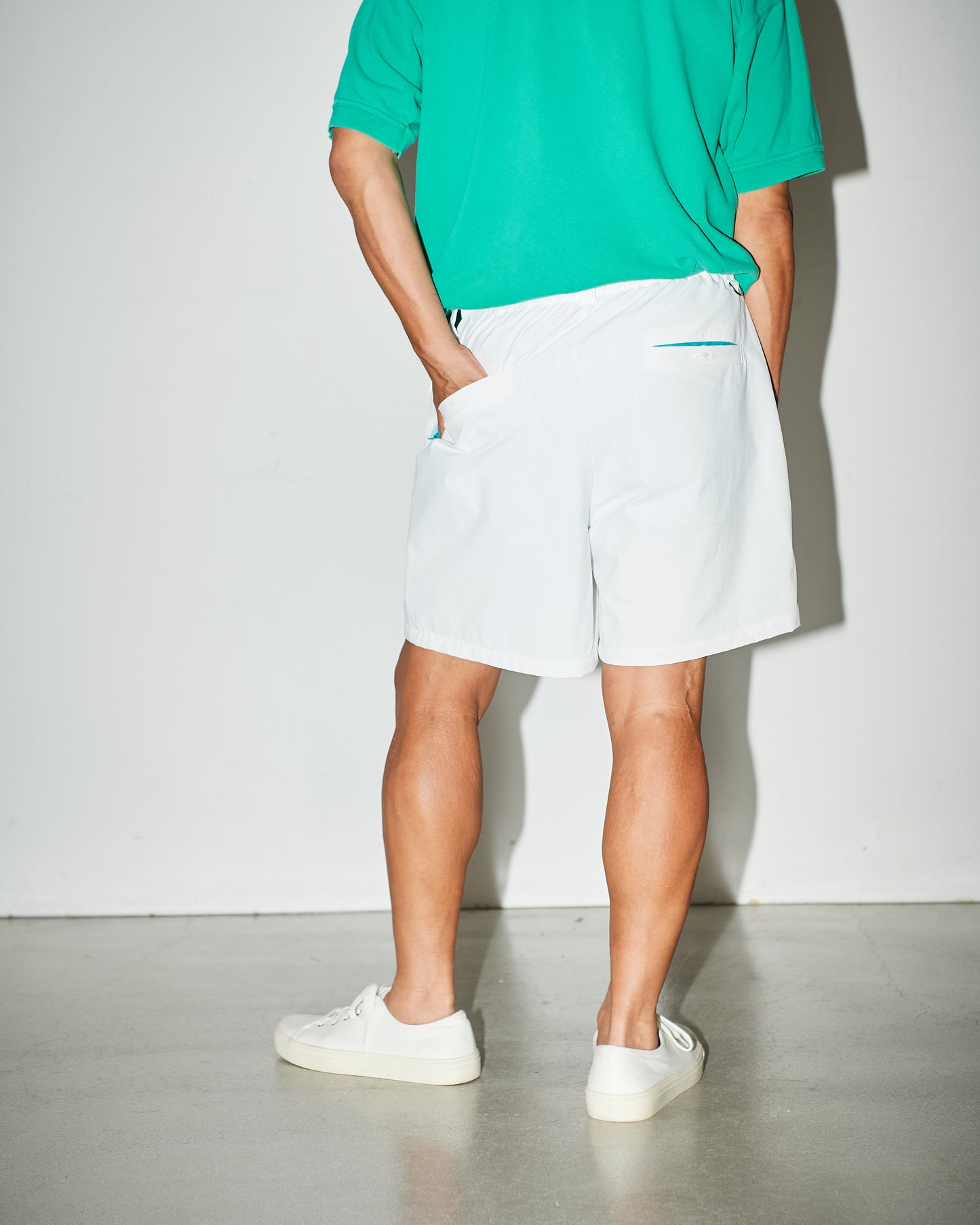 Bicolor Shorts /  White & Blue