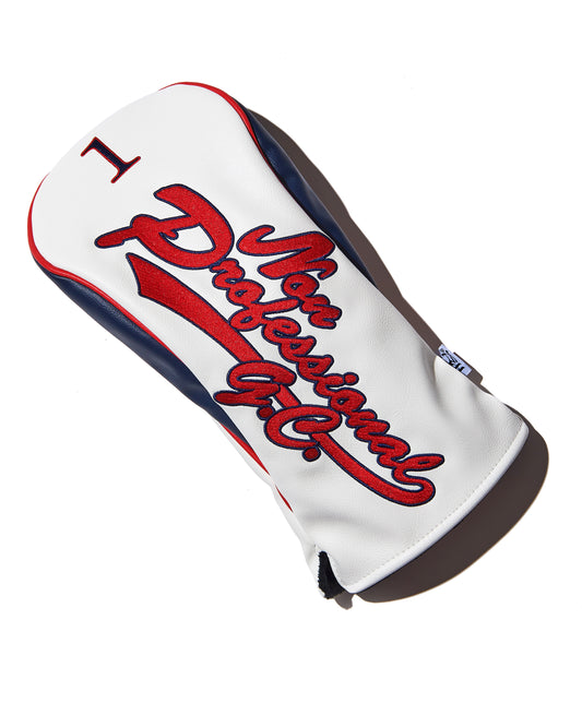 Driver Head Cover / White ＆ Red