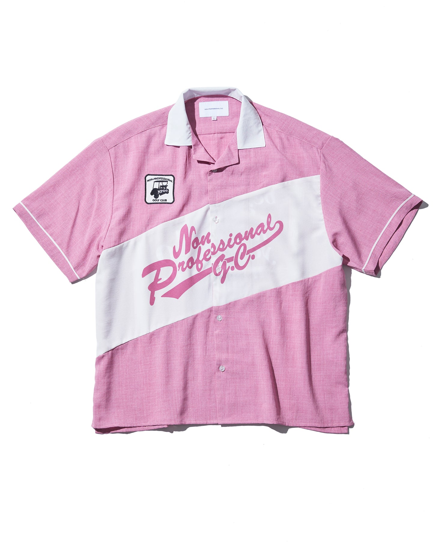 Bowling Shirt / Pink & White（Limited Color）