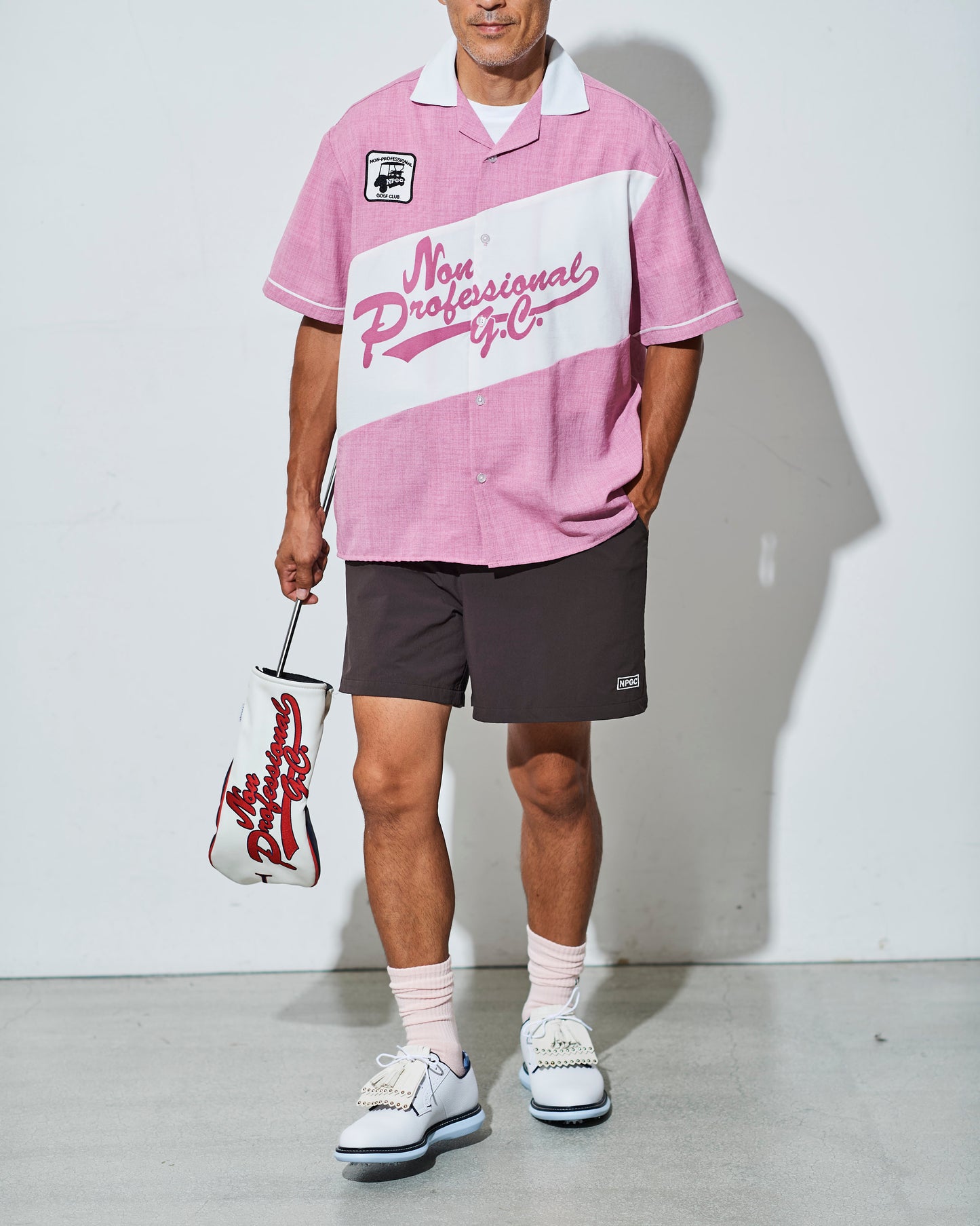 Bowling Shirt / Pink & White（Limited Color）