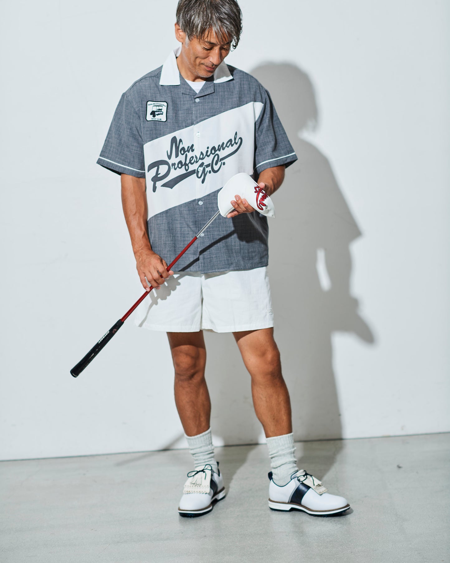 Bowling Shirt / Charcoal & White（Limited Color）