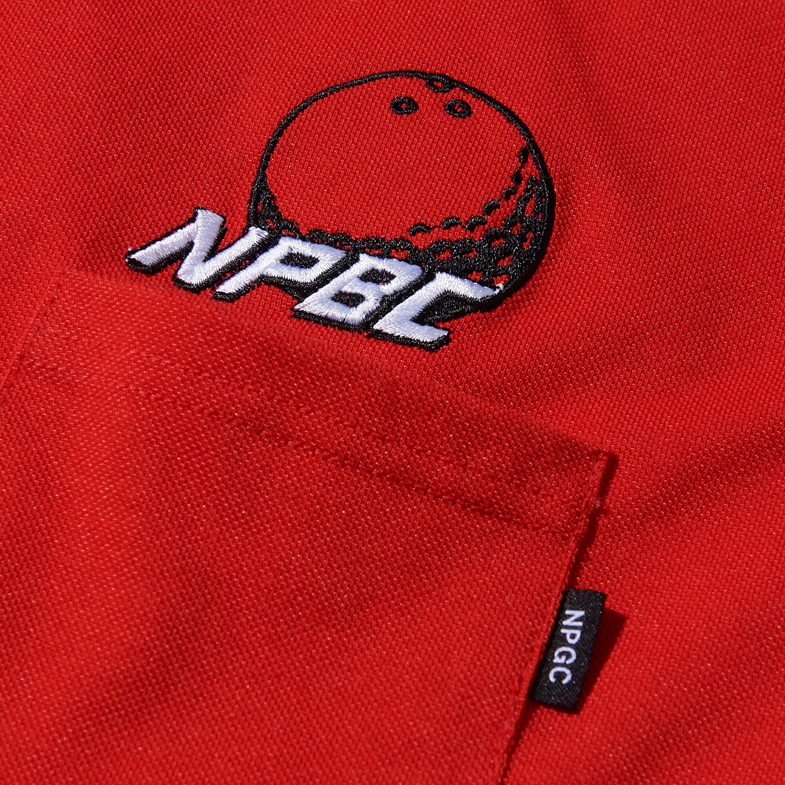 Bowling Polo Shirt / Red & Black