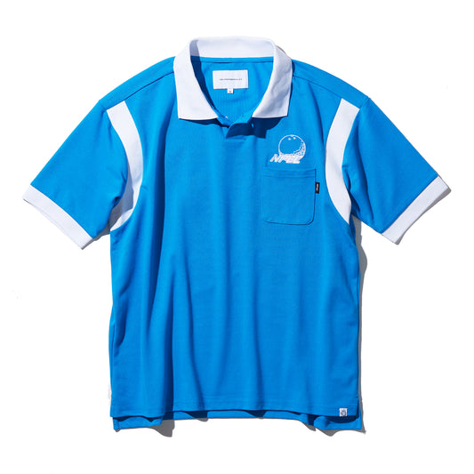 Bowling  Polo Shirt /  Blue & White