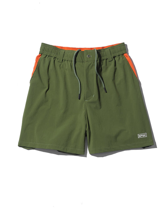 Bicolor Shorts /  Olive & Orange